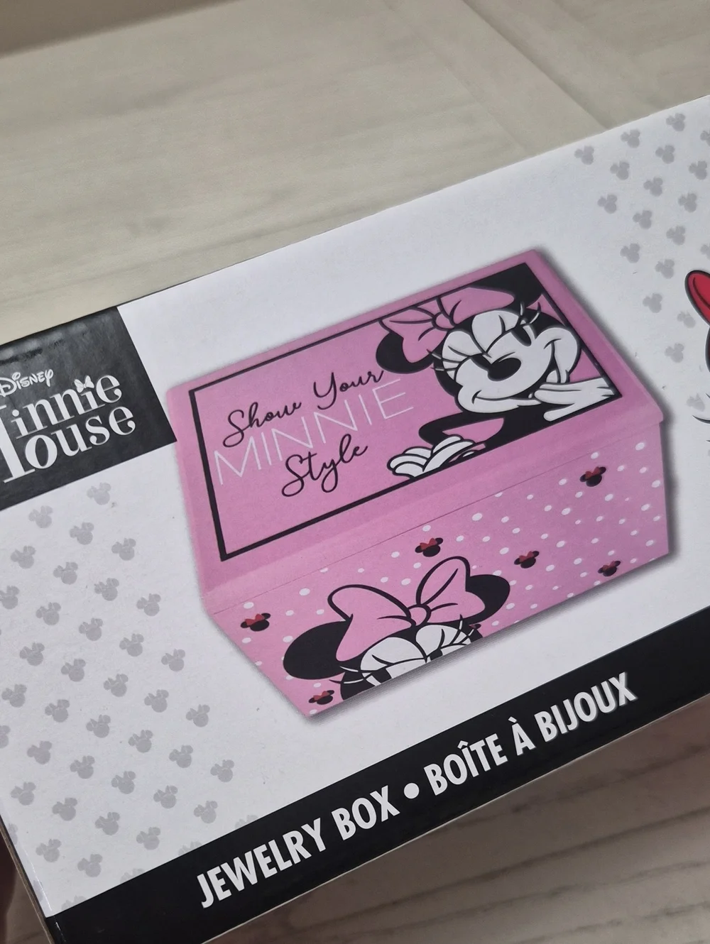 Disney Minnie Mouse Pink Jewelry Box New